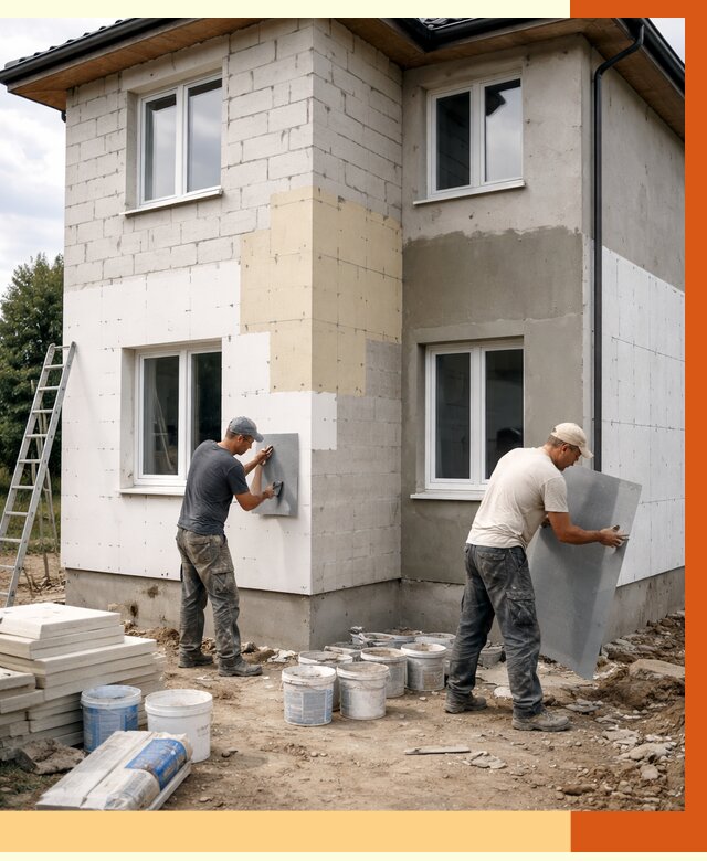 Утепление дома из газобетона в Бугуруслане от 4280 руб./м² — заказать у ТепломастерБгр